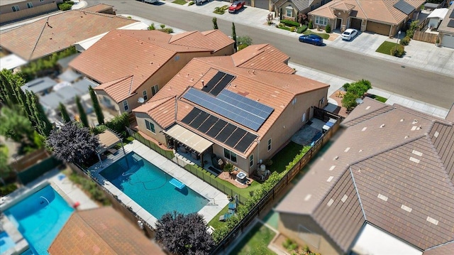 3982 Flint Ave, Clovis, CA 93619 - aerial view of residential area with a pool