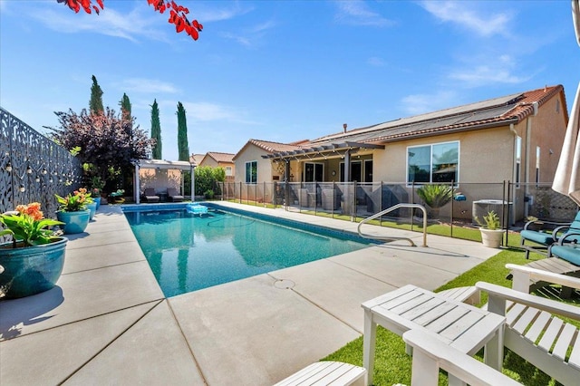 3982 Flint Ave, Clovis, CA 93619 - view of pool featuring a pergola, a patio area, and a fenced backyard