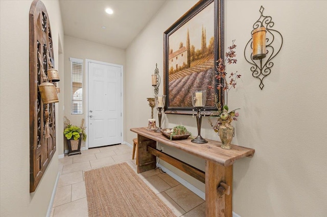 3982 Flint Ave, Clovis, CA 93619 - entryway featuring baseboards and light tile patterned floors