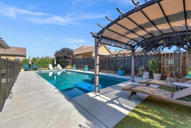 3982 Flint Ave, Clovis, CA 93619 - view of swimming pool with a patio and a pergola