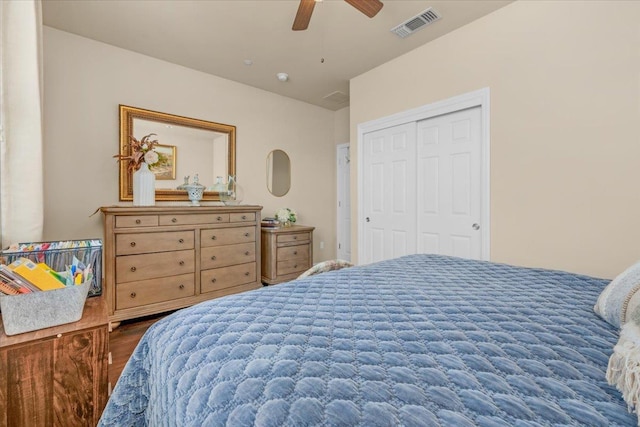 3982 Flint Ave, Clovis, CA 93619 - bedroom with wood finished floors and ceiling fan