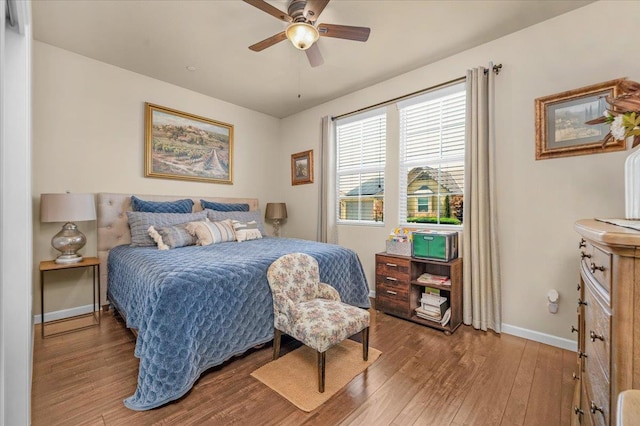 3982 Flint Ave, Clovis, CA 93619 - bedroom with hardwood / wood-style floors and a ceiling fan