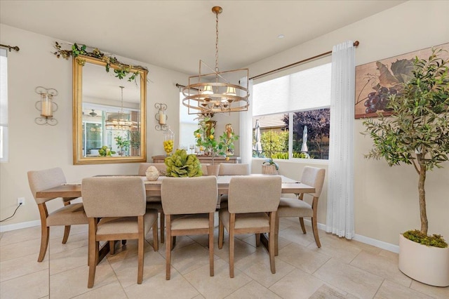 3982 Flint Ave, Clovis, CA 93619 - dining room with a chandelier and baseboards