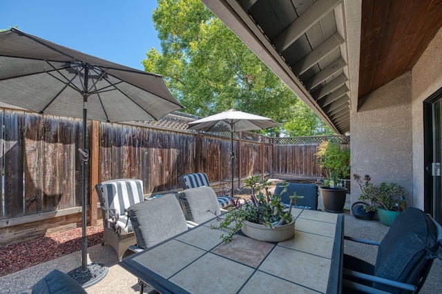7047 N Teilman Ave Unit 102, Fresno, CA 93711 - fenced backyard featuring a patio