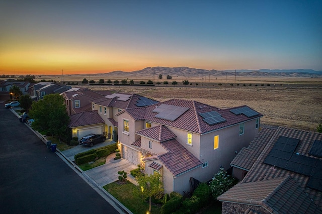 4367 Salem Ln, Clovis, CA 93619 - aerial view at dusk of a mountain view and a residential view