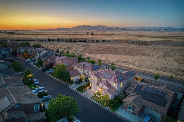 4367 Salem Ln, Clovis, CA 93619 - aerial view at dusk of a residential view and a mountain view