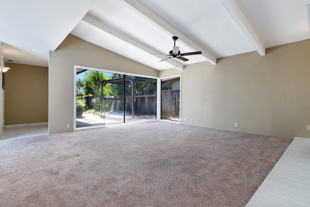 2076 W Calimyrna Ave Unit 102, Fresno, CA 93711 - unfurnished living room with a ceiling fan and carpet flooring