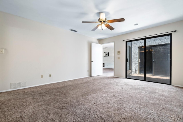 2076 W Calimyrna Ave Unit 102, Fresno, CA 93711 - spare room with carpet flooring and ceiling fan