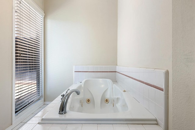 2076 W Calimyrna Ave Unit 102, Fresno, CA 93711 - full bathroom featuring a jetted tub and healthy amount of natural light