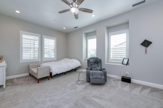682 Parsons Way S, Madera, CA 93636 - carpeted bedroom featuring recessed lighting and ceiling fan