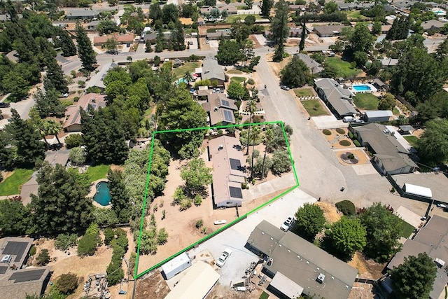 41151 Fig Grove Cir, Madera, CA 93636 - aerial perspective of suburban area with property boundaries highlighted