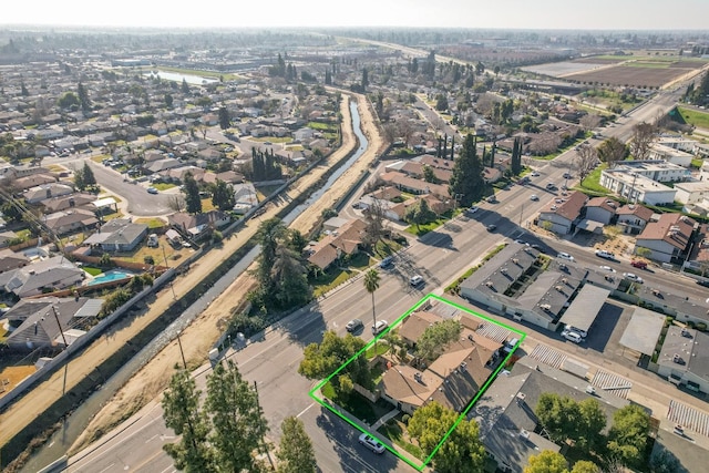 1136 Sylmar Ave, Clovis, CA 93612 - aerial view of residential area featuring property parcel outlined