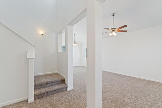 4220 Spruce St, Firebaugh, CA 93622 - stairs featuring carpet floors and ceiling fan