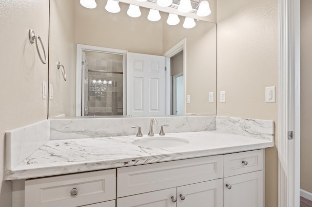 10911 E Swift Ave, Clovis, CA 93619 - full bathroom featuring vanity and a shower stall