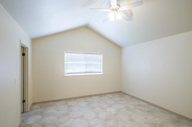 1542 E Alluvial Ave Unit 128, Fresno, CA 93720 - spare room featuring lofted ceiling and ceiling fan