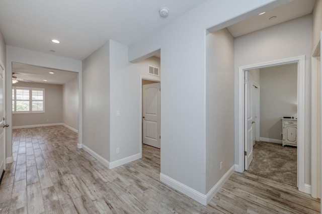 629 Del Monte Ave, Clovis, CA 93619 - corridor featuring light wood-style floors and recessed lighting