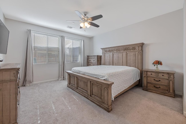 1066 Jade Way, Lemoore, CA 93245 - bedroom featuring light colored carpet and ceiling fan
