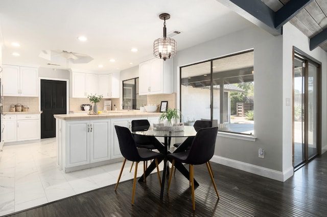 8501 N Akron Ave, Fresno, CA 93720 - dining area featuring recessed lighting and a chandelier