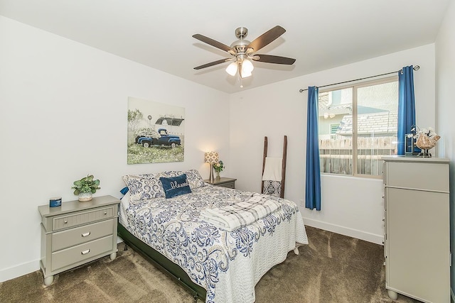 400 Ridge Creek Estates Way, Dinuba, CA 93618 - bedroom featuring dark carpet and a ceiling fan