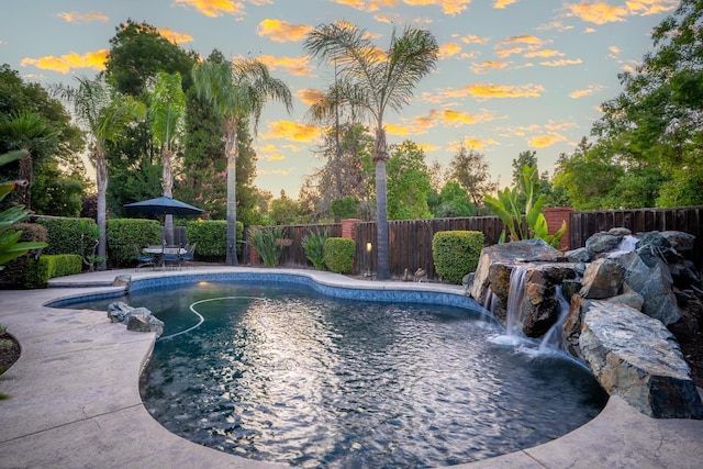 1750 E Deyoung, Fresno, CA 93720 - view of pool with a fenced backyard and a patio area