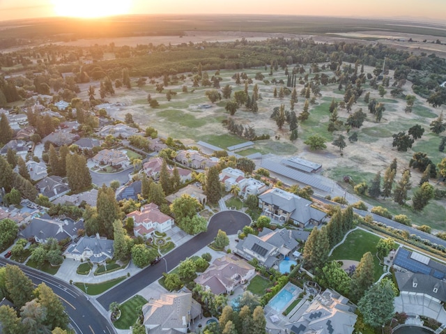 7664 N Kavanagh Ave, Fresno, CA 93711 - aerial view at dusk of a residential view