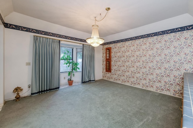 7664 N Kavanagh Ave, Fresno, CA 93711 - carpeted spare room with a chandelier