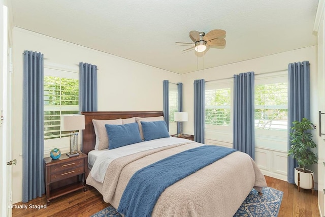 4845 Arcade Ave, Fresno, CA 93704 - bedroom featuring wood finished floors and ceiling fan