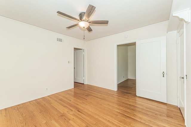 4845 Arcade Ave, Fresno, CA 93704 - spare room with light wood-type flooring and ceiling fan
