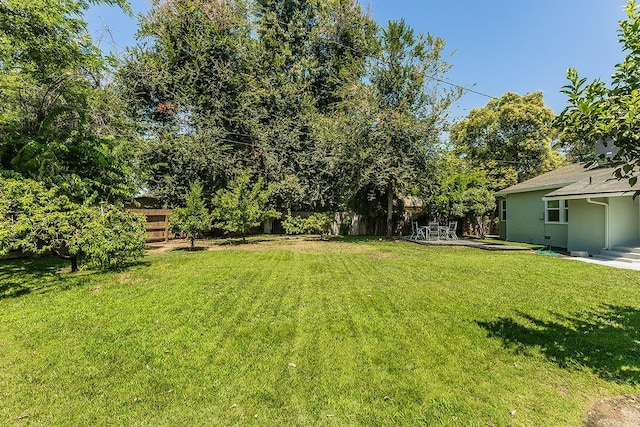 4845 Arcade Ave, Fresno, CA 93704 - fenced backyard featuring a patio