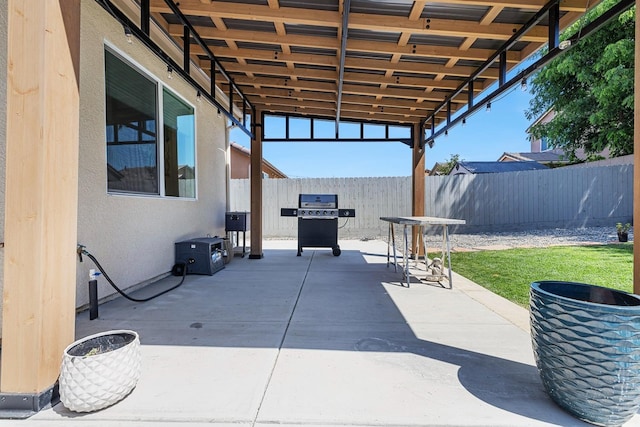2421 N Cabrenet Pl, Hanford, CA 93230 - fenced backyard featuring a patio and a grill