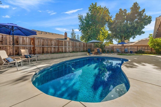 3251 W Magill Ave, Fresno, CA 93711 - view of pool with a patio area and a fenced backyard