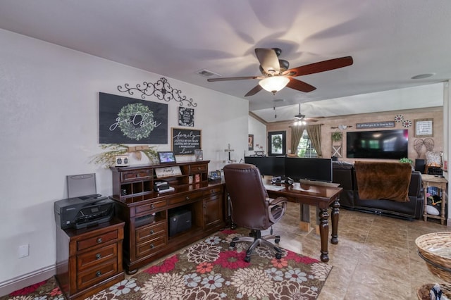365 Stanford Ave, Clovis, CA 93611 - office area with a ceiling fan