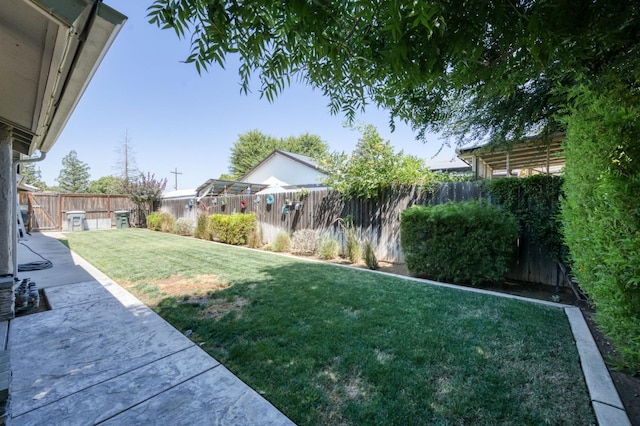 365 Stanford Ave, Clovis, CA 93611 - fenced backyard with a patio