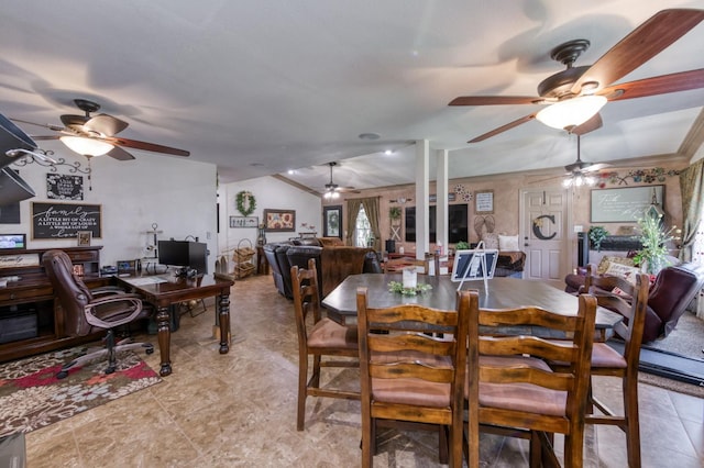 365 Stanford Ave, Clovis, CA 93611 - dining area featuring ceiling fan and a desk