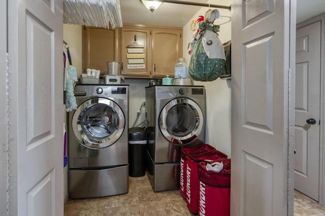 365 Stanford Ave, Clovis, CA 93611 - laundry area featuring washer and dryer and cabinet space
