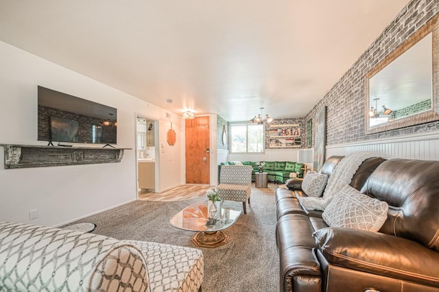 5180 N Wishon Ave Unit 103, Fresno, CA 93704 - living area with a chandelier and carpet