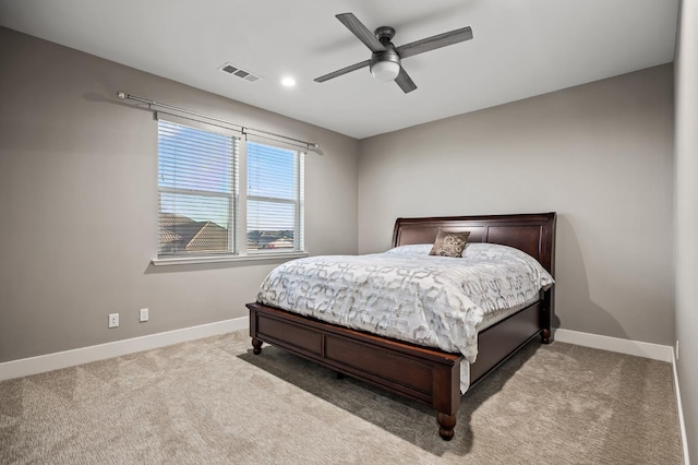 7160 W Dovewood Ln, Fresno, CA 93723 - carpeted bedroom with a ceiling fan and recessed lighting