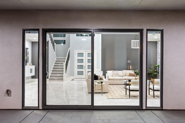 7160 W Dovewood Ln, Fresno, CA 93723 - doorway featuring stairs