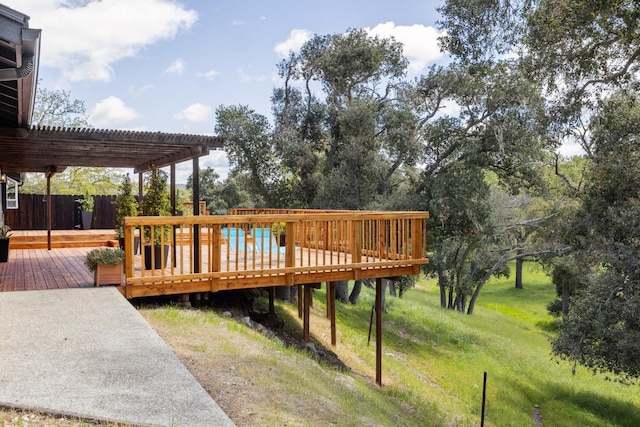 9098 San Gabriel Rd, Atascadero, CA 93422 - deck featuring a pergola and a yard