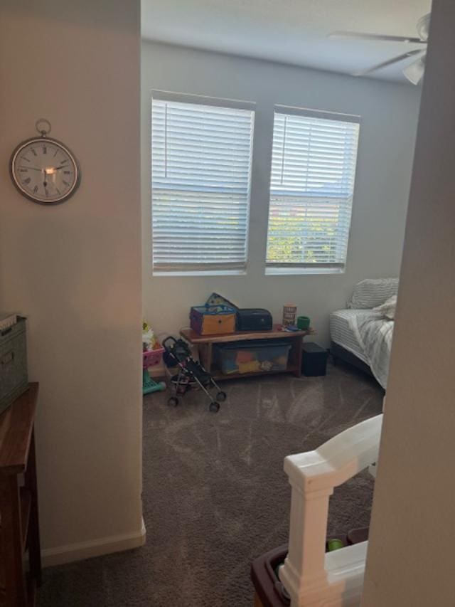 6908 E Castle Ave, Fresno, CA 93727 - bedroom featuring carpet and ceiling fan
