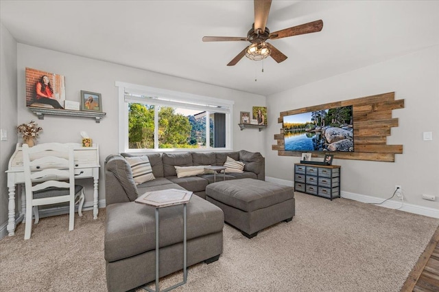 27762 Twin Ponds Rd, Clovis, CA 93619 - living area featuring ceiling fan and carpet floors