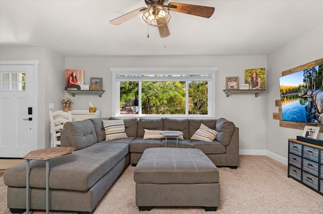 27762 Twin Ponds Rd, Clovis, CA 93619 - carpeted living area featuring plenty of natural light and a ceiling fan