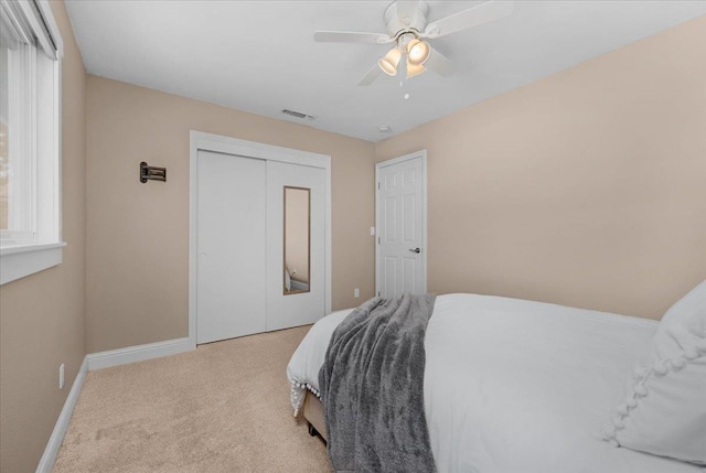 27762 Twin Ponds Rd, Clovis, CA 93619 - carpeted bedroom with a closet and ceiling fan