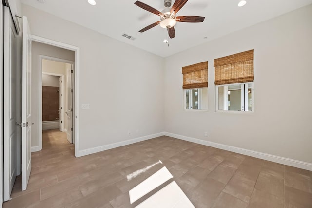 998 Highland Rd W, Madera, CA 93636 - unfurnished room featuring a ceiling fan and recessed lighting