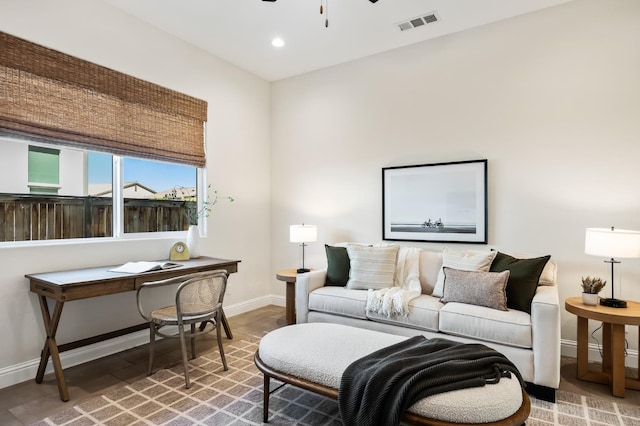 998 Highland Rd W, Madera, CA 93636 - living room with ceiling fan and recessed lighting
