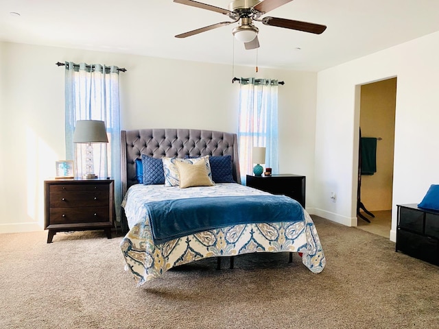 578 S Alpine Way S, Madera, CA 93636 - carpeted bedroom featuring multiple windows and a ceiling fan