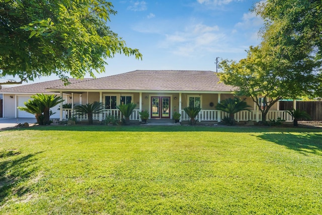 11736 Waverly Rd, Madera, CA 93636 - view of front of property featuring a porch, an attached garage, stucco siding, and driveway