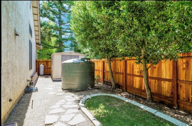 4632 W Minarets Ave, Fresno, CA 93722 - fenced backyard with a storage shed