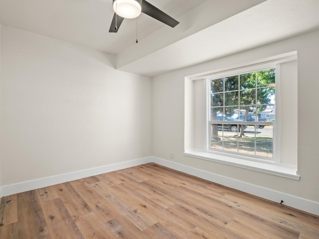 3844 E Holland Ave, Fresno, CA 93726 - unfurnished room with light wood-style floors and a ceiling fan