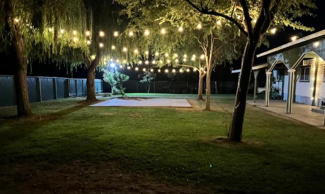 3415 E Lincoln Ave, Fresno, CA 93725 - view of yard at night